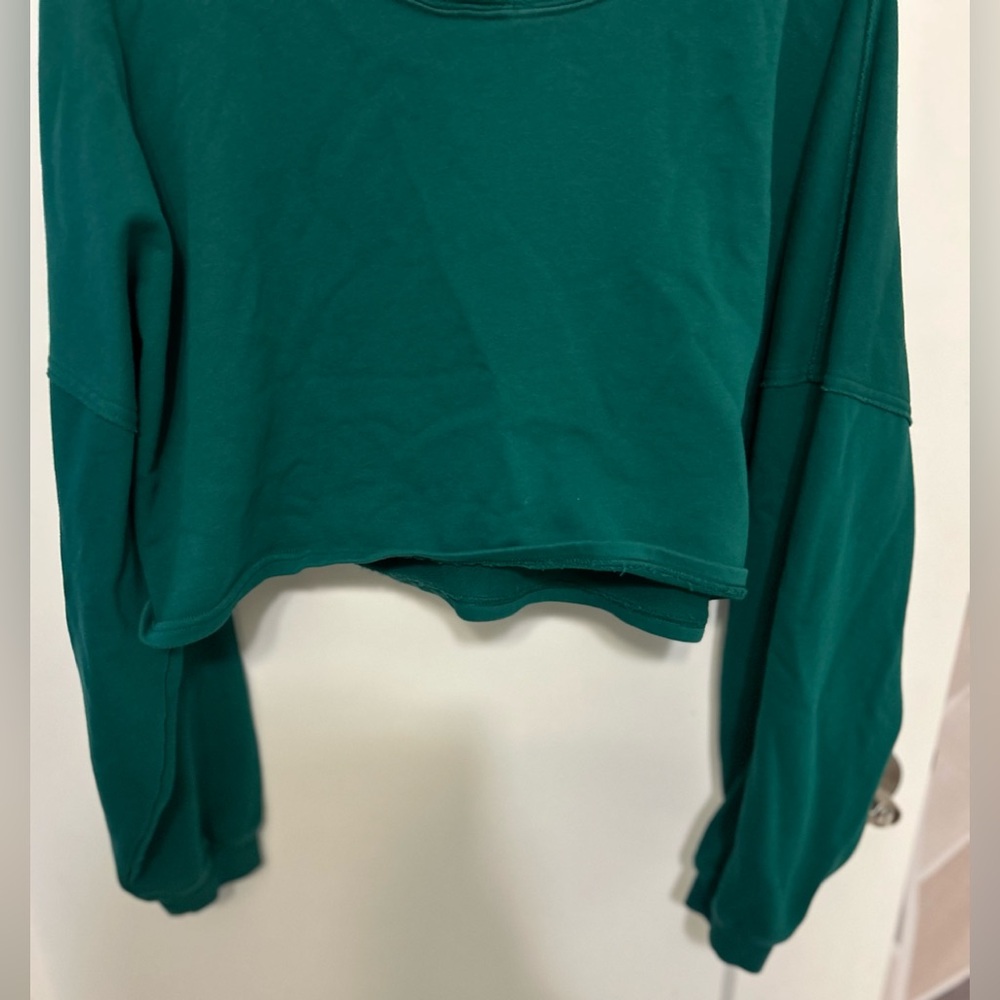 Savage x Fenty Green Cropped Sweatshirt - Picture 3 of 11